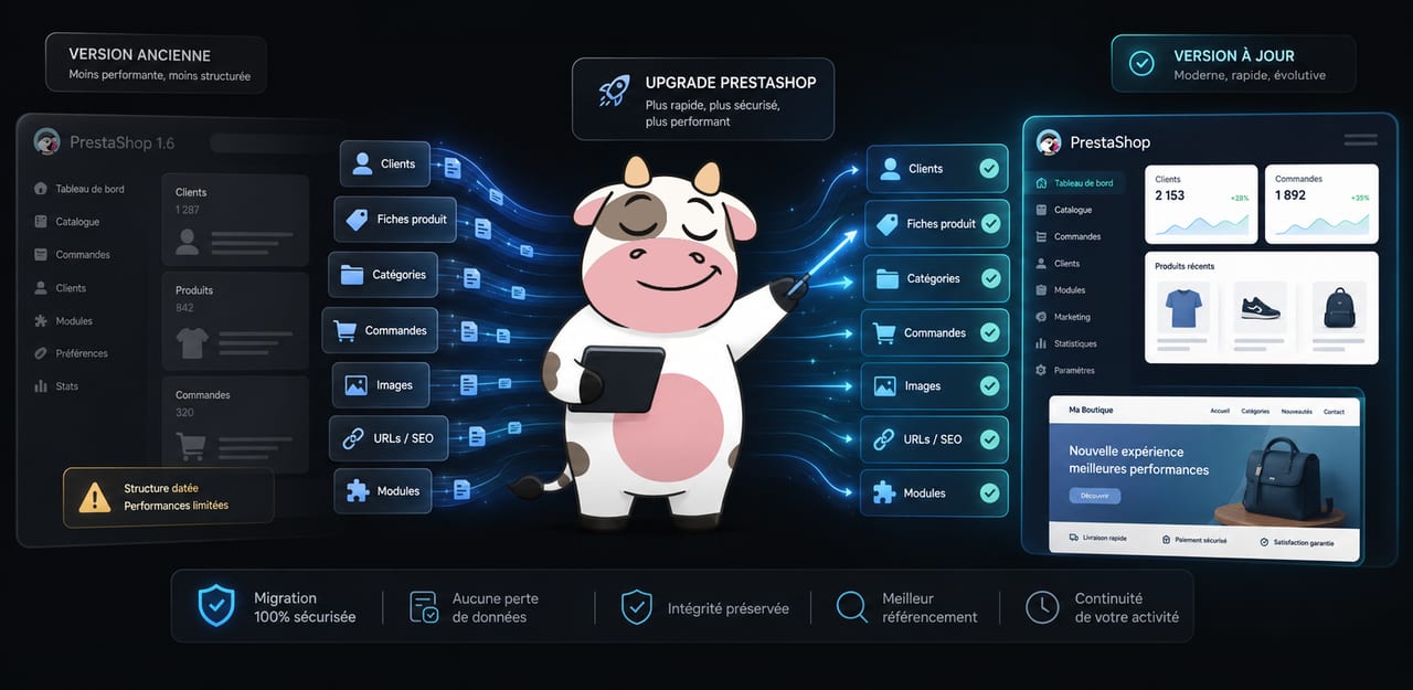 Upgrade prestashop